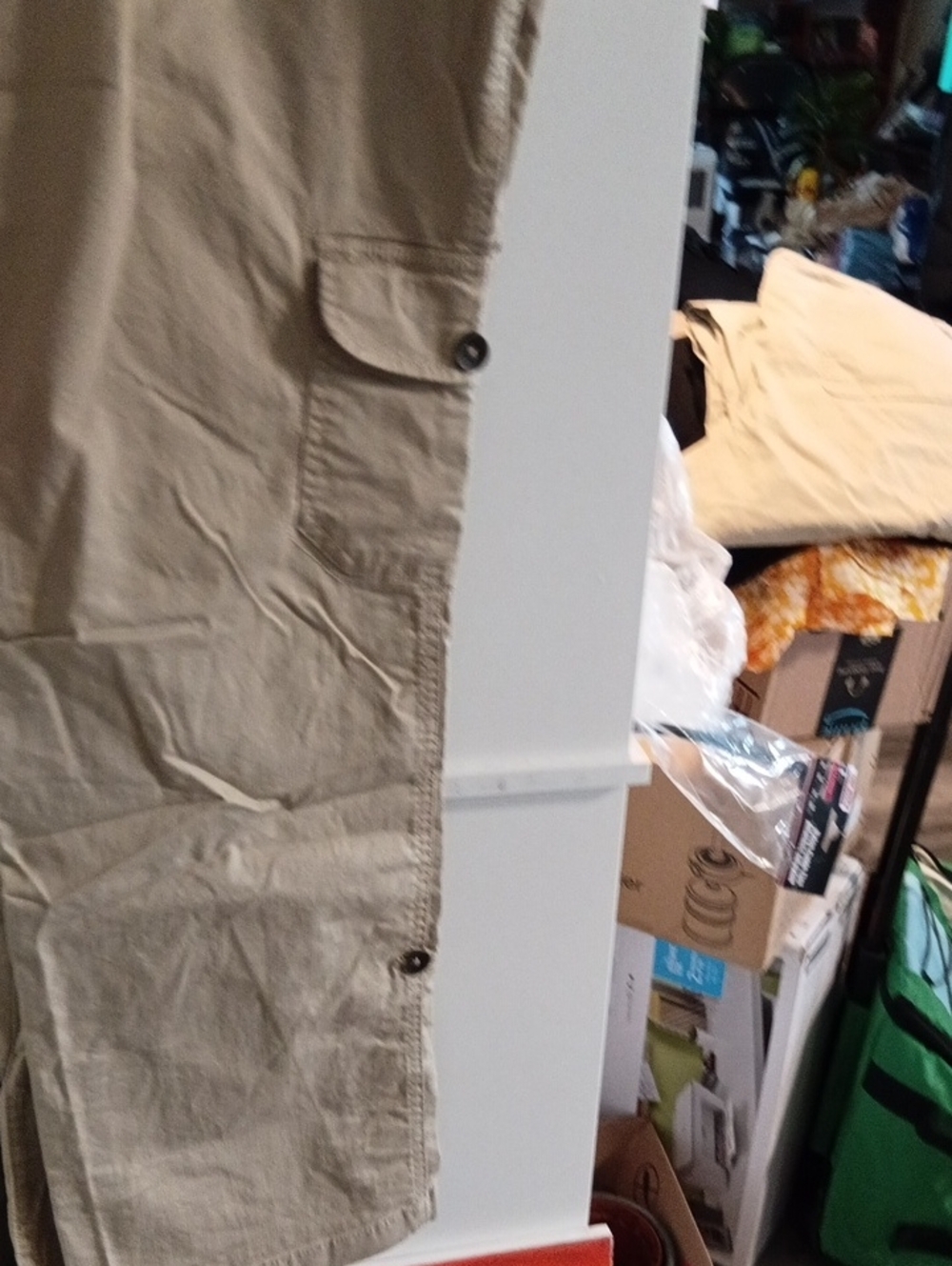 St. John's Bay Khaki Cargo Pants with Button Flap Pockets